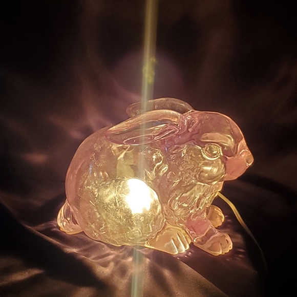 Pink Acrylic Bunny Lamp - Picture 6 of 7
